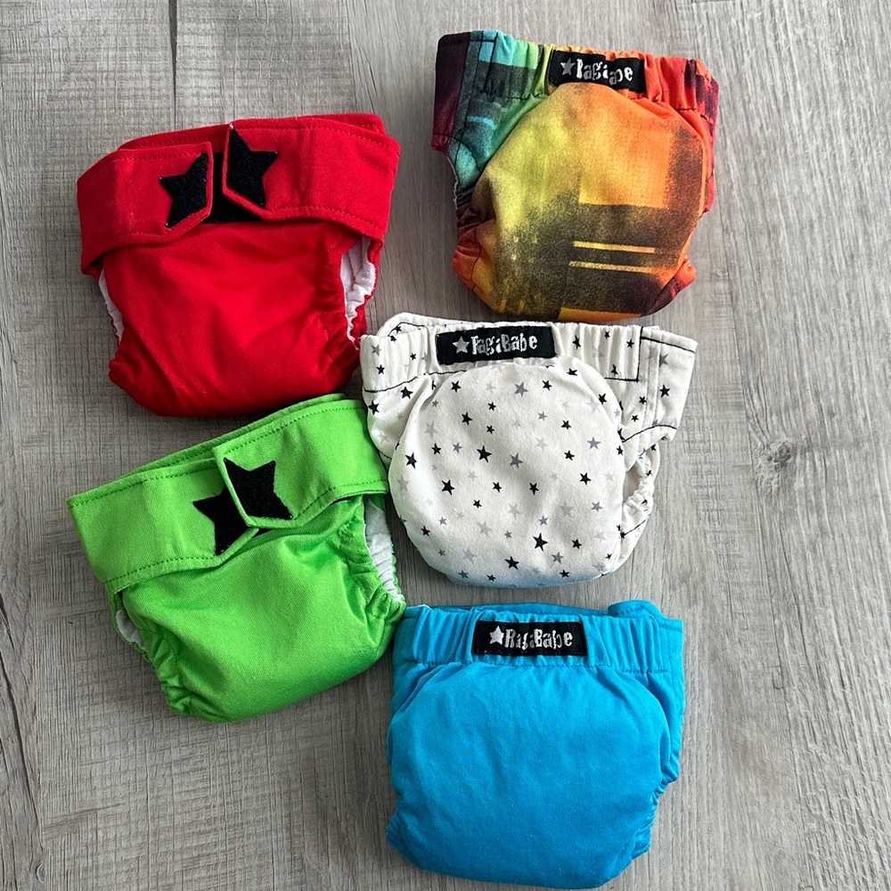 Ragababe Newborn all-in-one Velcro reusable / cloth diapers (5)